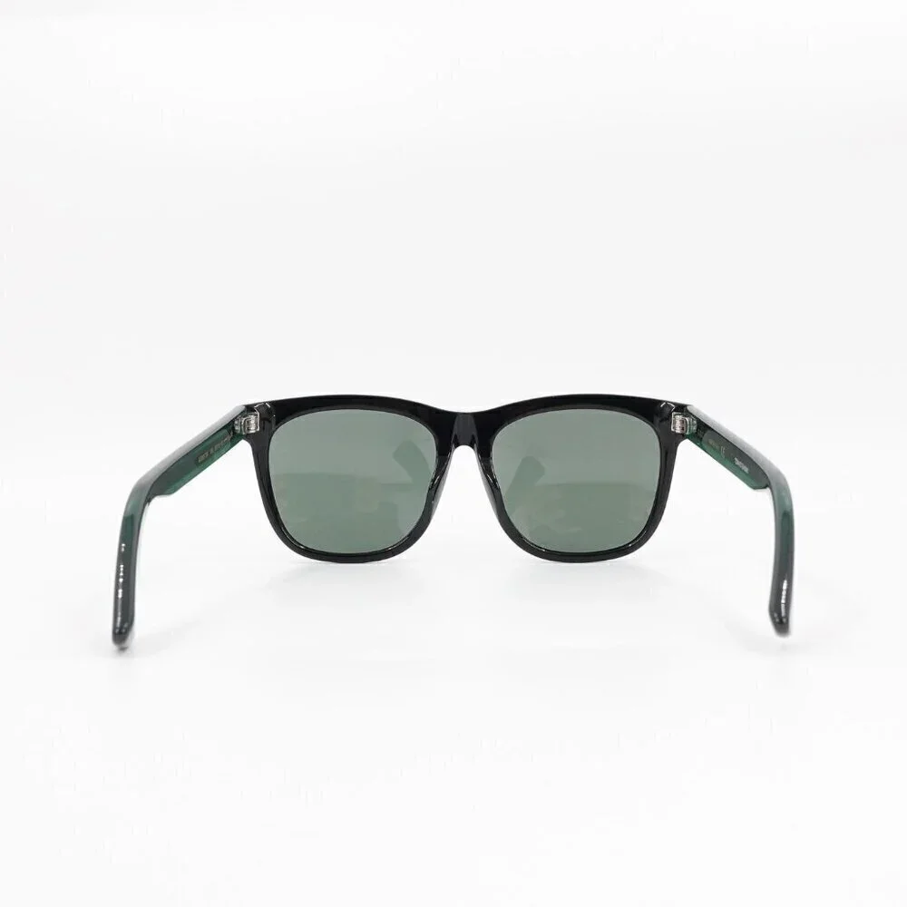 Gucci GG0057 Square Sunglasses Black Green OS